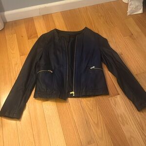 Black leather jacket